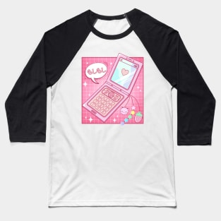 Retro 90s Japanese Kawaii Strawberry Keychain Y2K Flip Phone Baseball T-Shirt